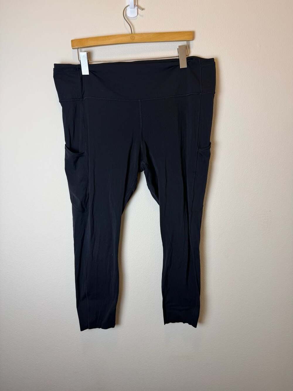 Lululemon Fast and Free High-Rise Crop Pocket Leggings Black Size 18